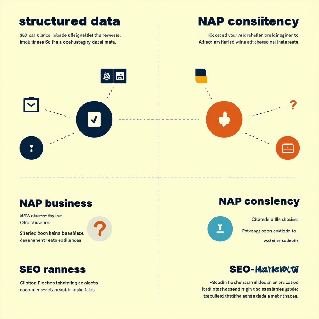 Structured data and NAP consistency infographic for local SEO