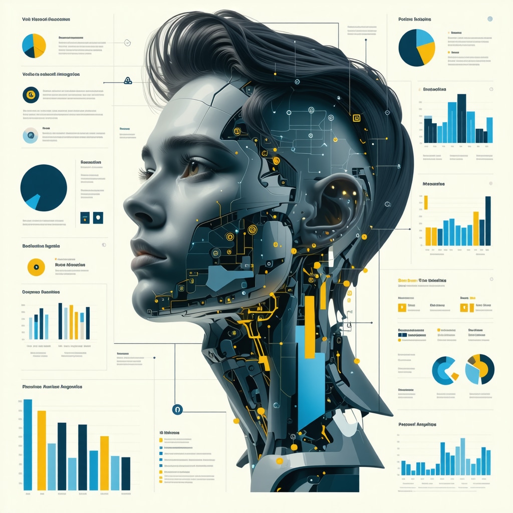 Infographic showing AI behavioral data, voice search optimization, and predictive analytics in Google Business Profile