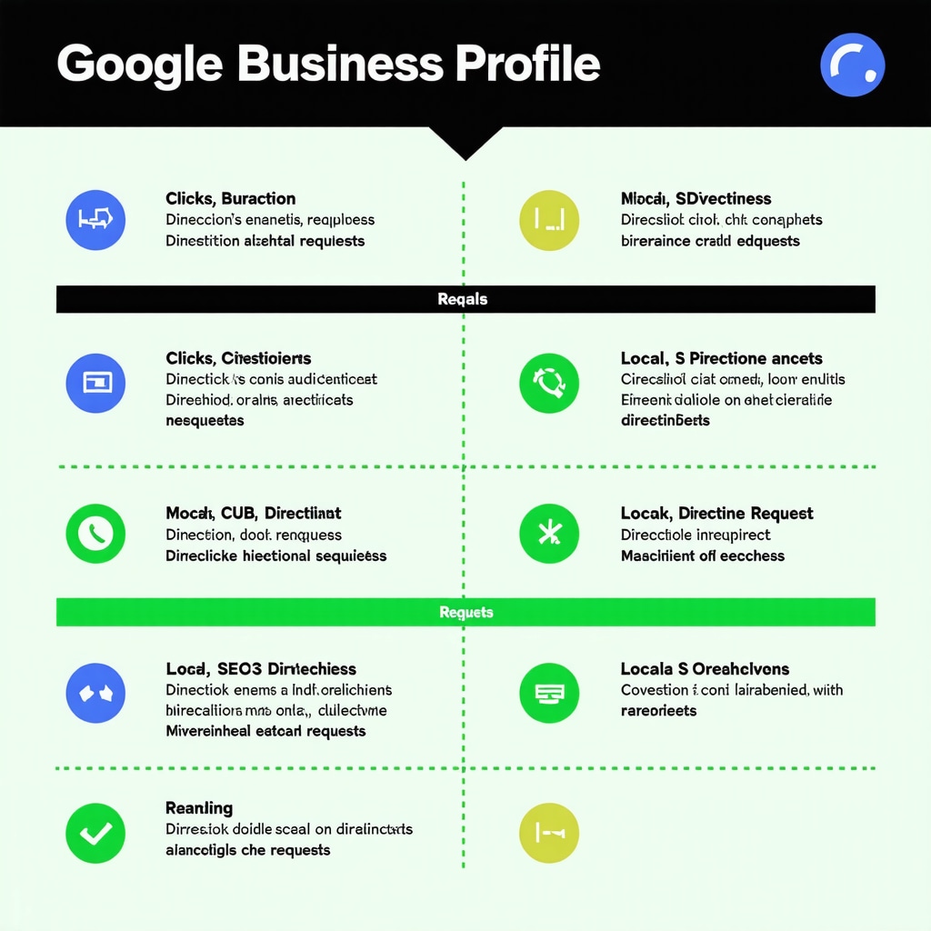 Infographic illustrating how user behaviors like clicks and calls influence Google Business Profile local SEO rankings