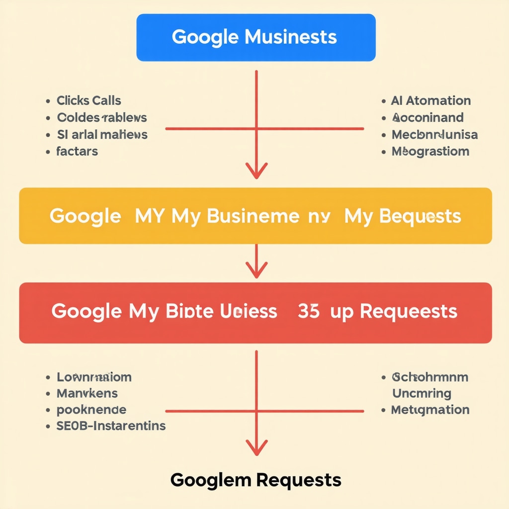 Infographic showing behavioral engagement metrics impact on GMB rankings with AI and schema markup integration