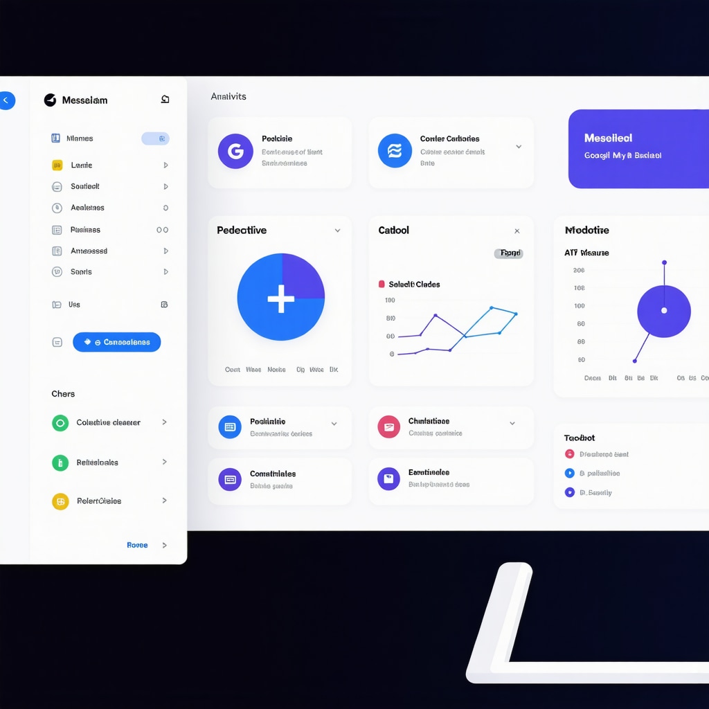 Dashboard displaying GMB messaging data combined with predictive analytics and AI chatbot interactions for local SEO