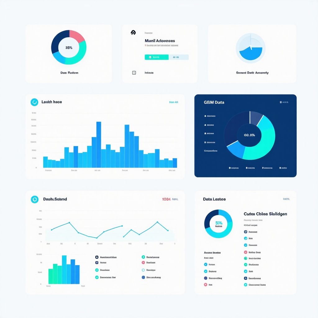 Dashboard illustrating combined Google My Business metrics and CRM data with AI elements for local business optimization