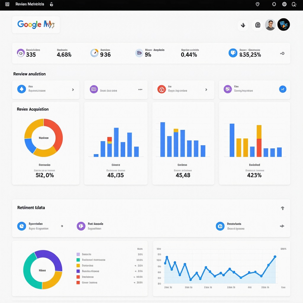 Dashboard showing real-time analytics for Google My Business reviews including sentiment and multilingual review metrics