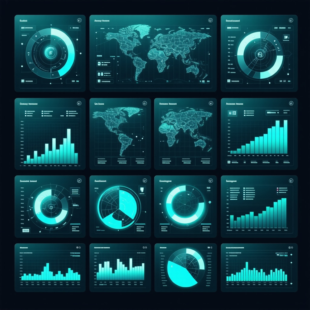Futuristic dashboard showing AI-driven local SEO metrics and graphs