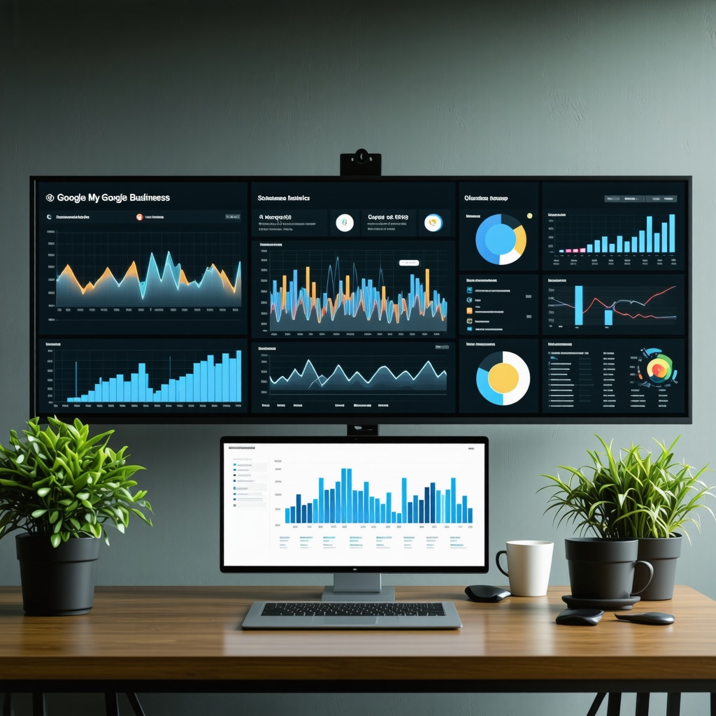 Dashboard showing AI analytics, schema markup, and API data for Google My Business