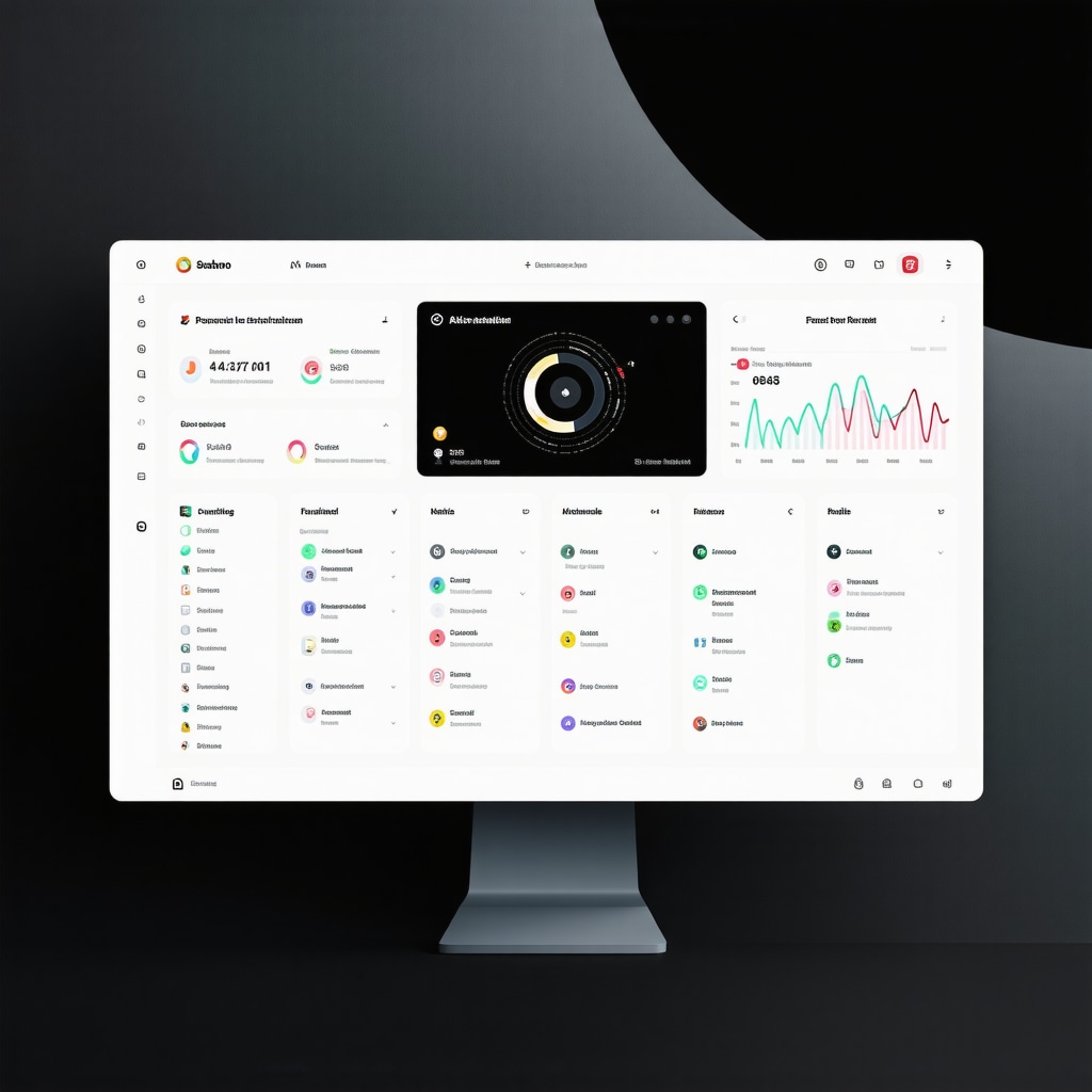 Futuristic dashboard displaying AI analytics for Google My Business optimization