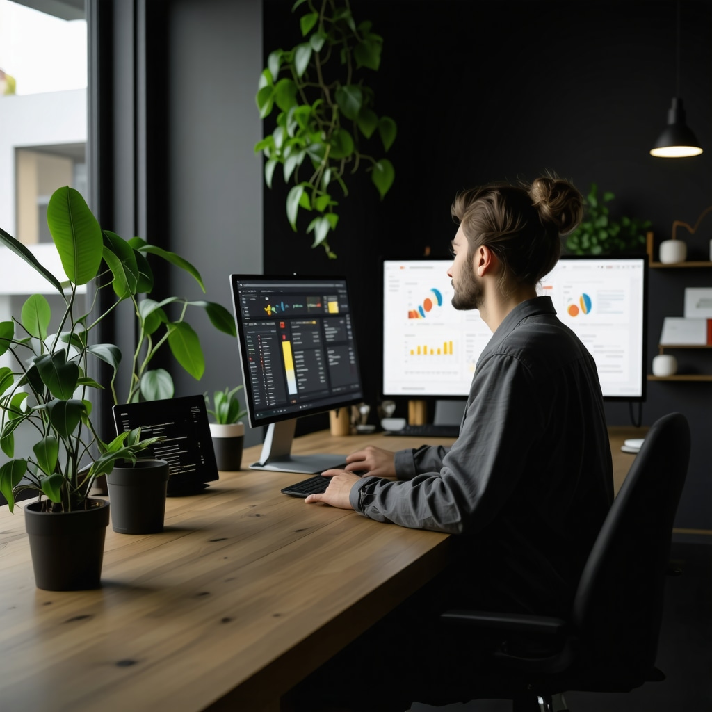 Computer screen displaying AI analytics for local SEO strategies