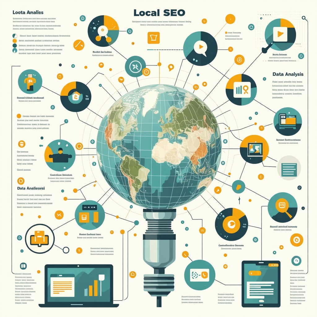 Infographic illustrating AI tools and strategies for local SEO success