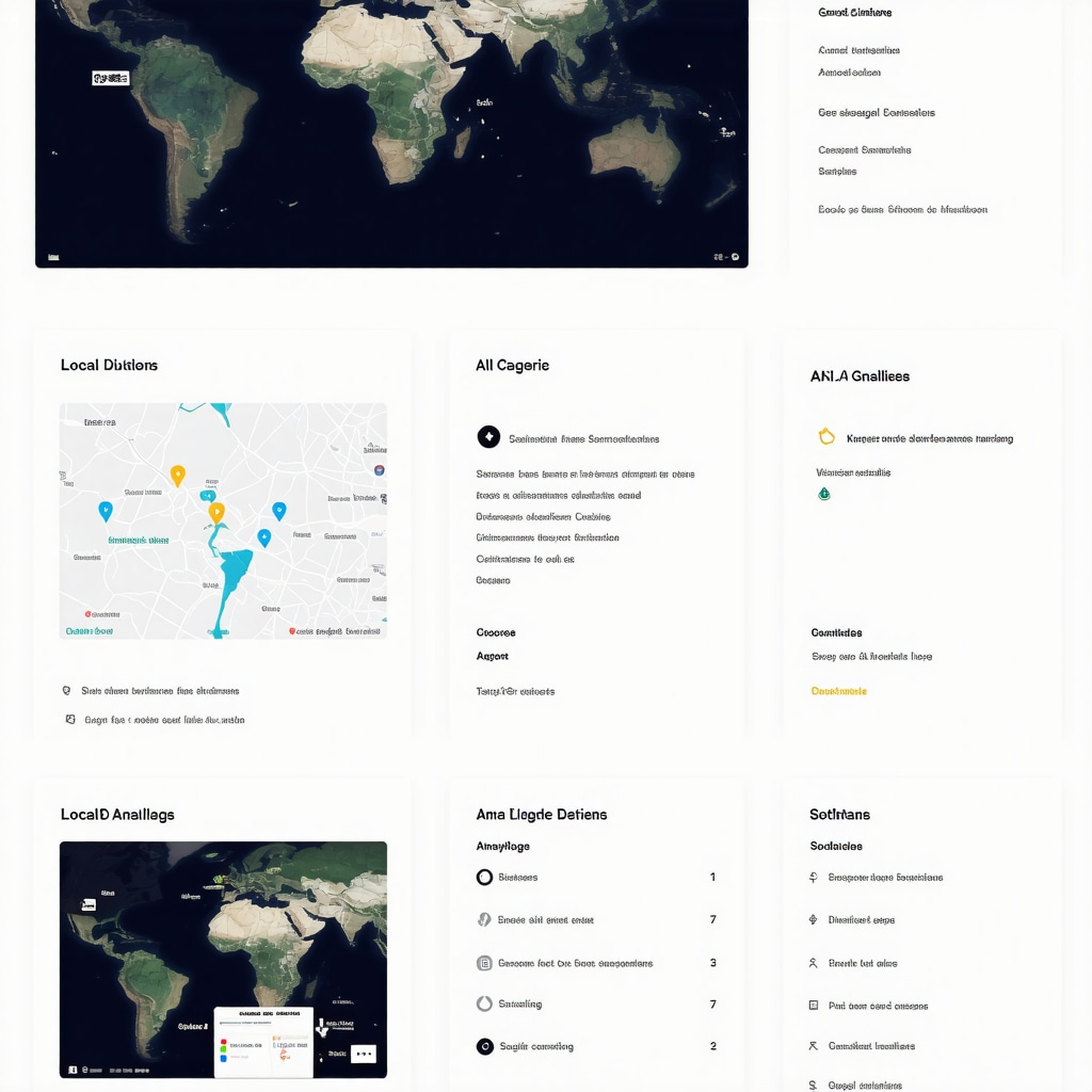 Visualization of AI analytics and Knowledge Graph integration enhancing Google Maps local SEO performance