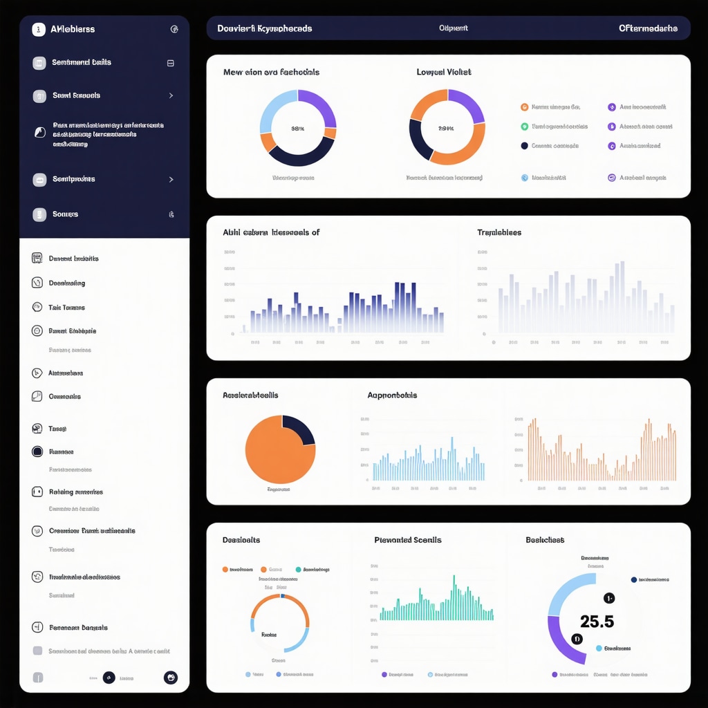 Screenshot of AI review sentiment analysis tool showing graphs and keywords