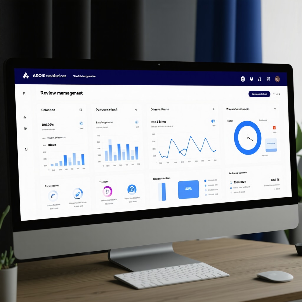 AI-driven analytics interface showing review sentiment analysis and response suggestions