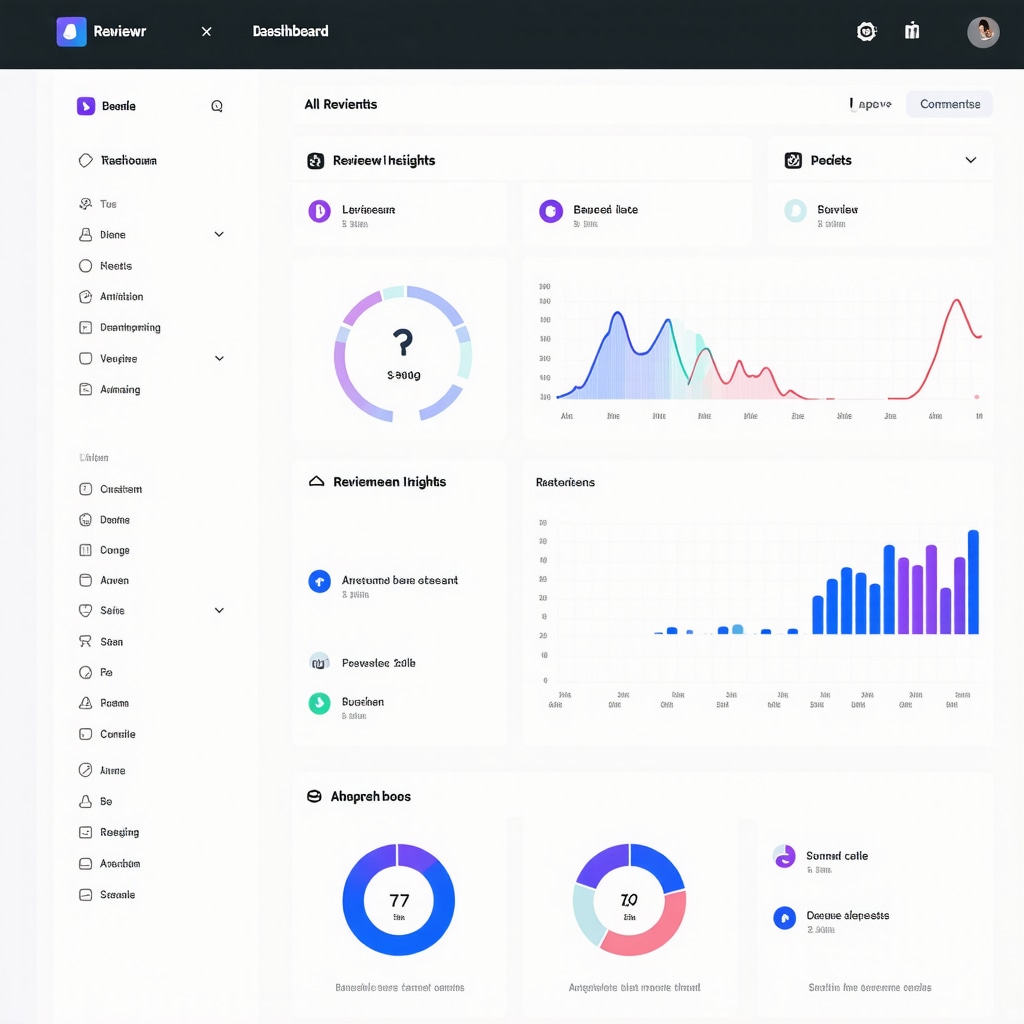 Screenshot of sentiment analysis dashboard displaying customer review insights and analytics