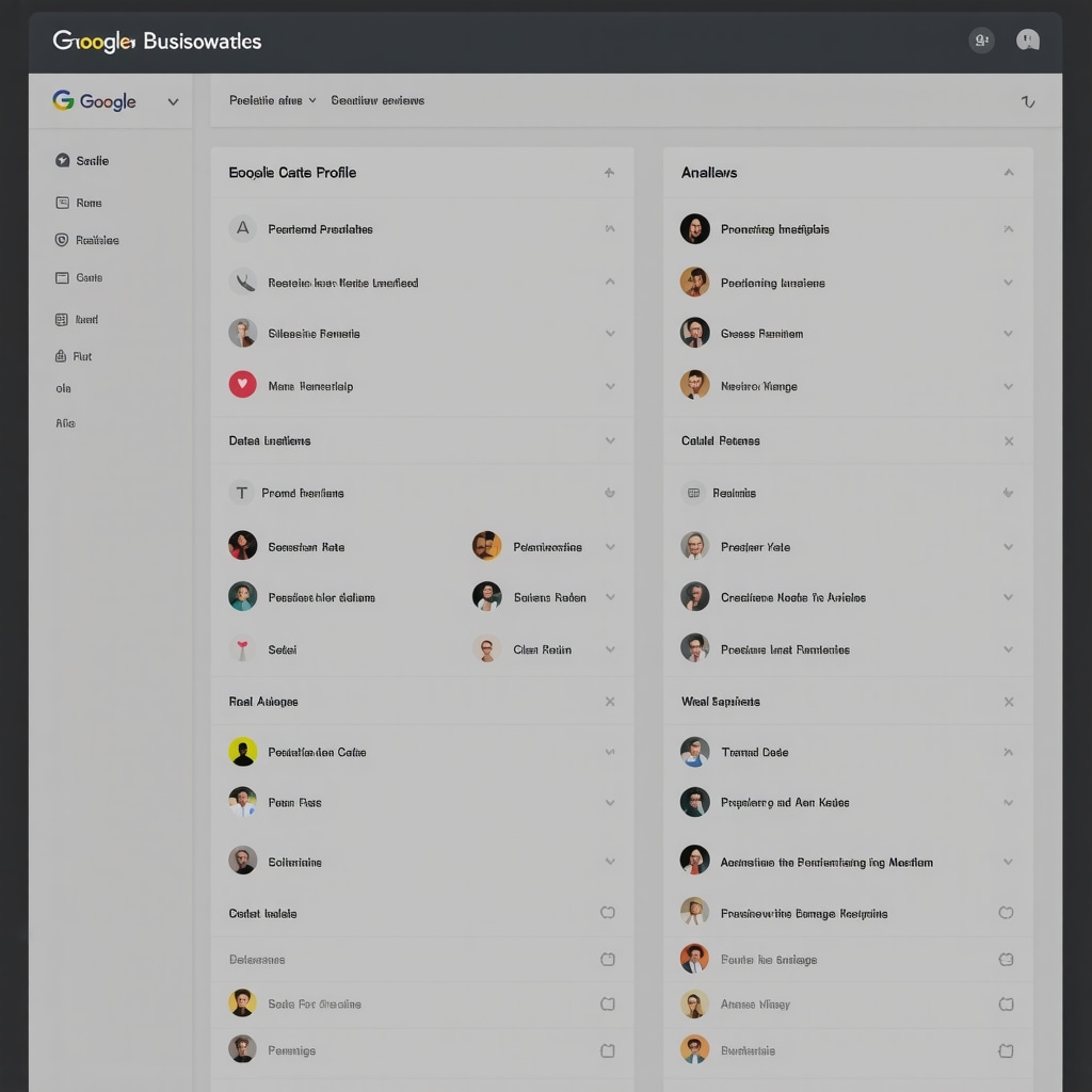 Dashboard showing AI sentiment analysis, predictive analytics, and semantic keyword integration for Google Business reviews