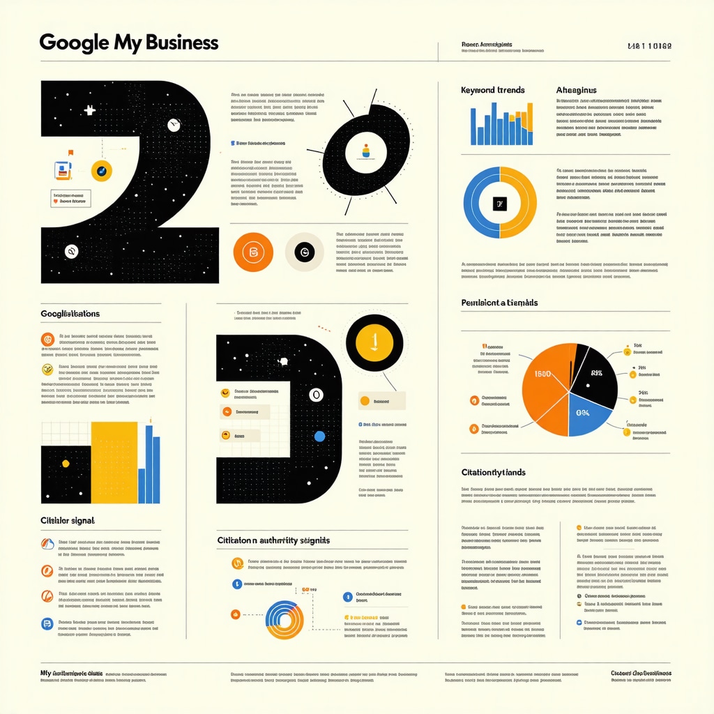 Infographic showing AI-powered insights and behavioral data for enhancing Google My Business SEO