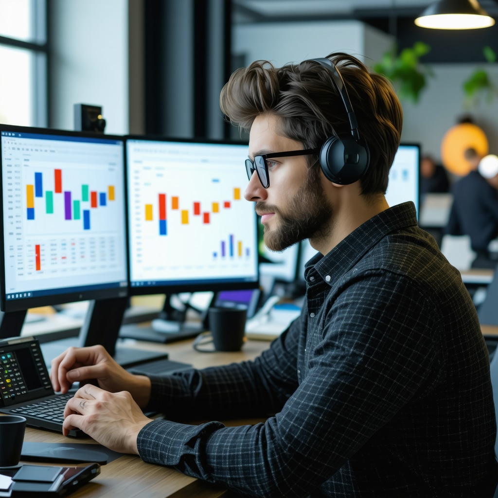 Business owner using AI tools for local SEO optimization