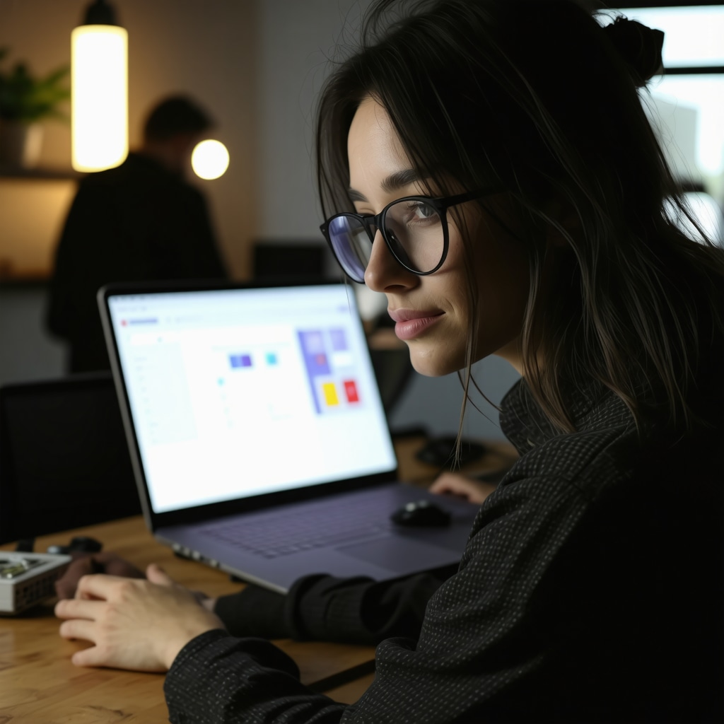 Business owner analyzing citation data with AI interface
