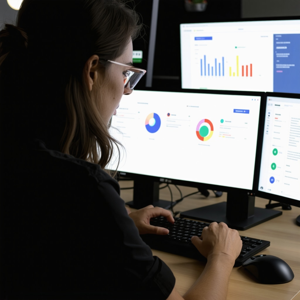 Business analyst using AI tools to analyze customer reviews for local SEO