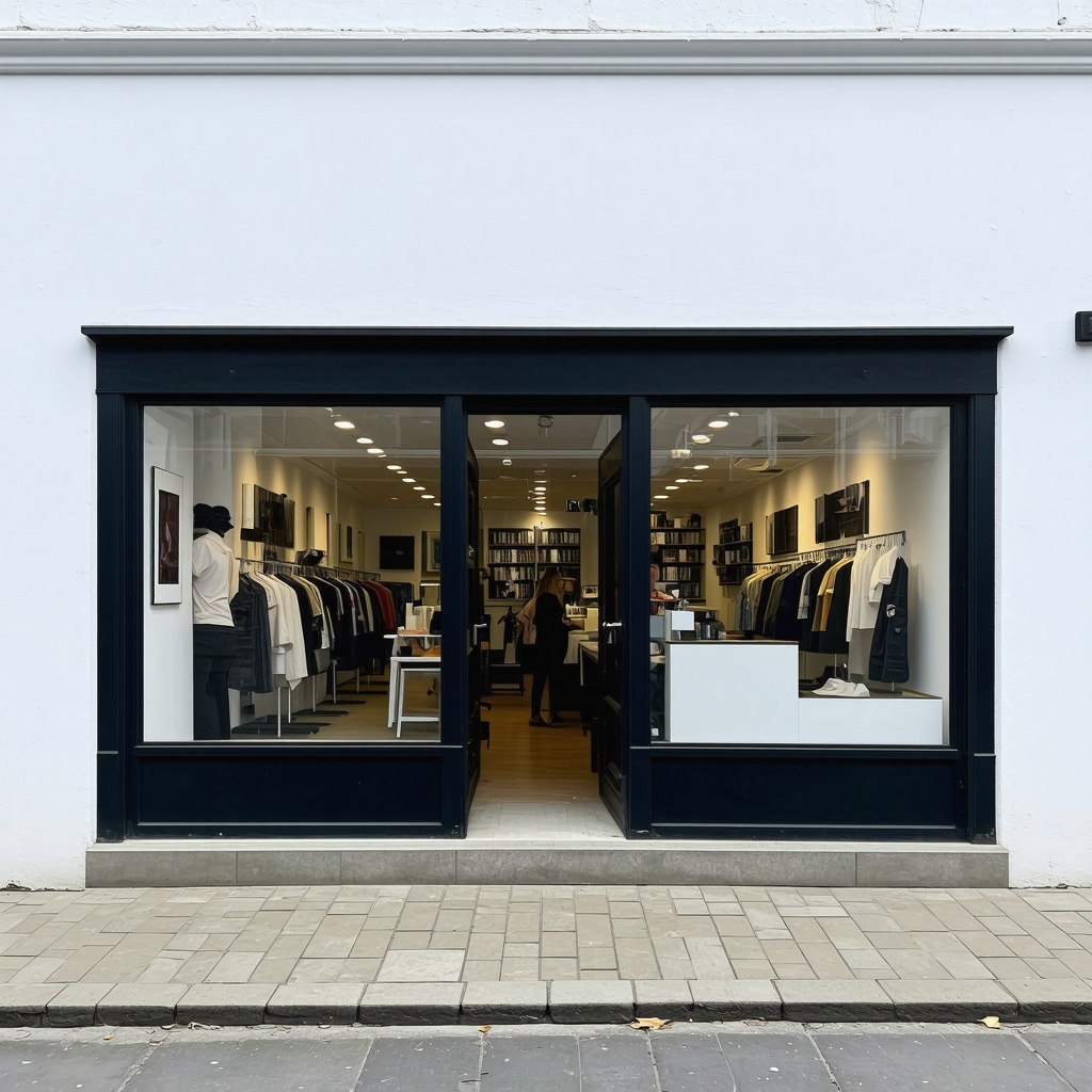 Augmented reality experience showcasing a local business storefront