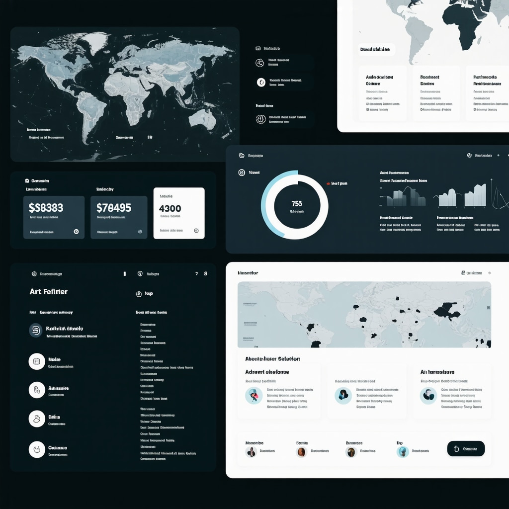 Screenshot of a digital dashboard showing local SEO analytics, AI insights, and interactive maps.
