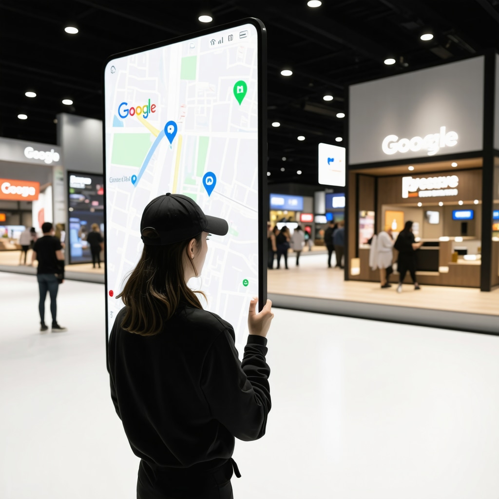 Futuristic AR experience overlaying a city map for local business marketing
