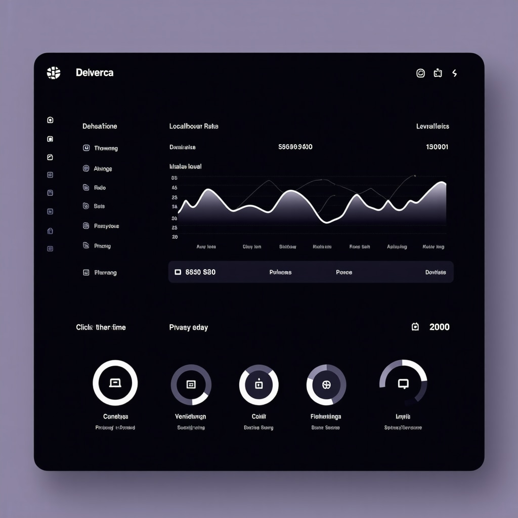Dashboard showing behavioral SEO metrics and privacy compliance icons for a Google Business Profile
