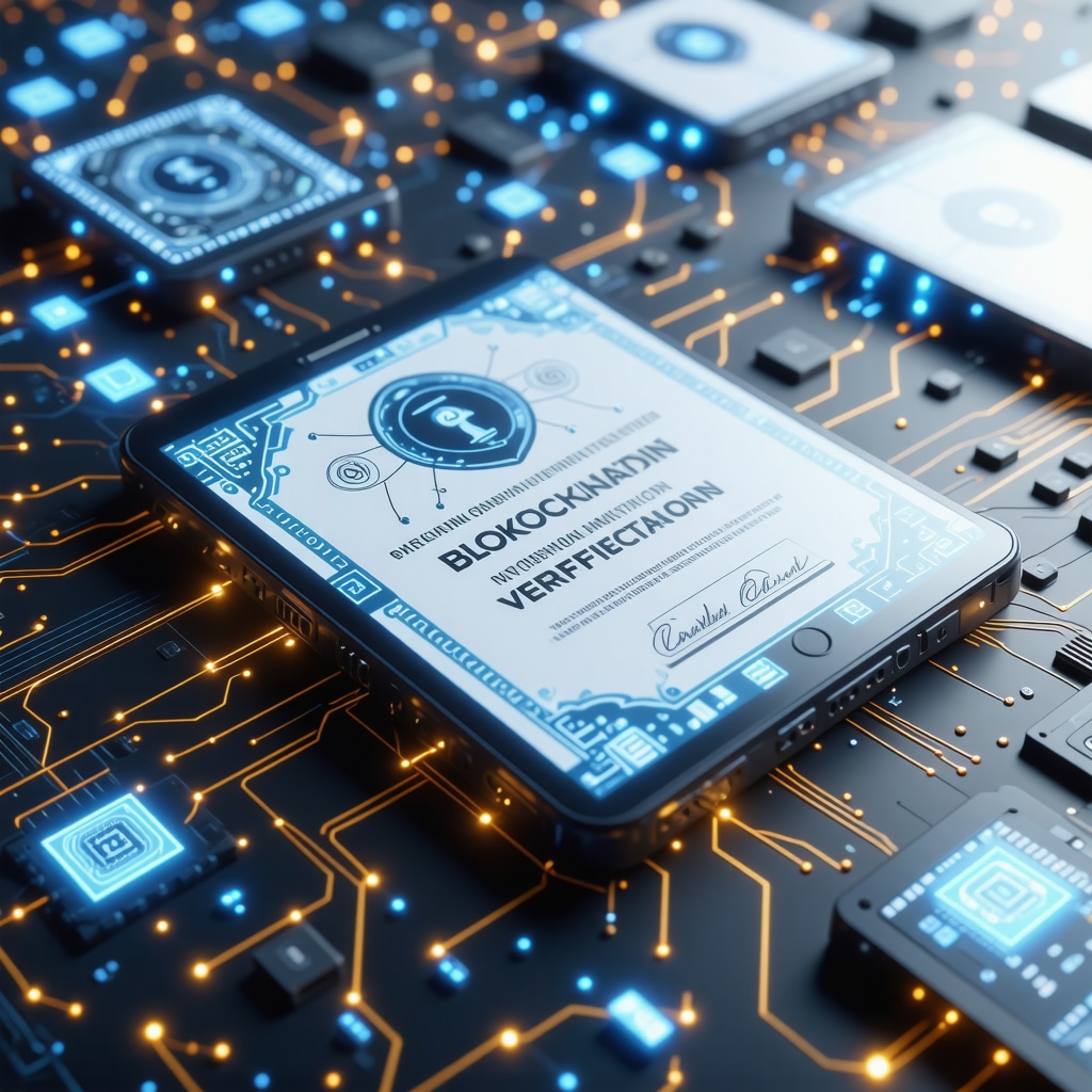 Digital blockchain ledger illustrating verification process