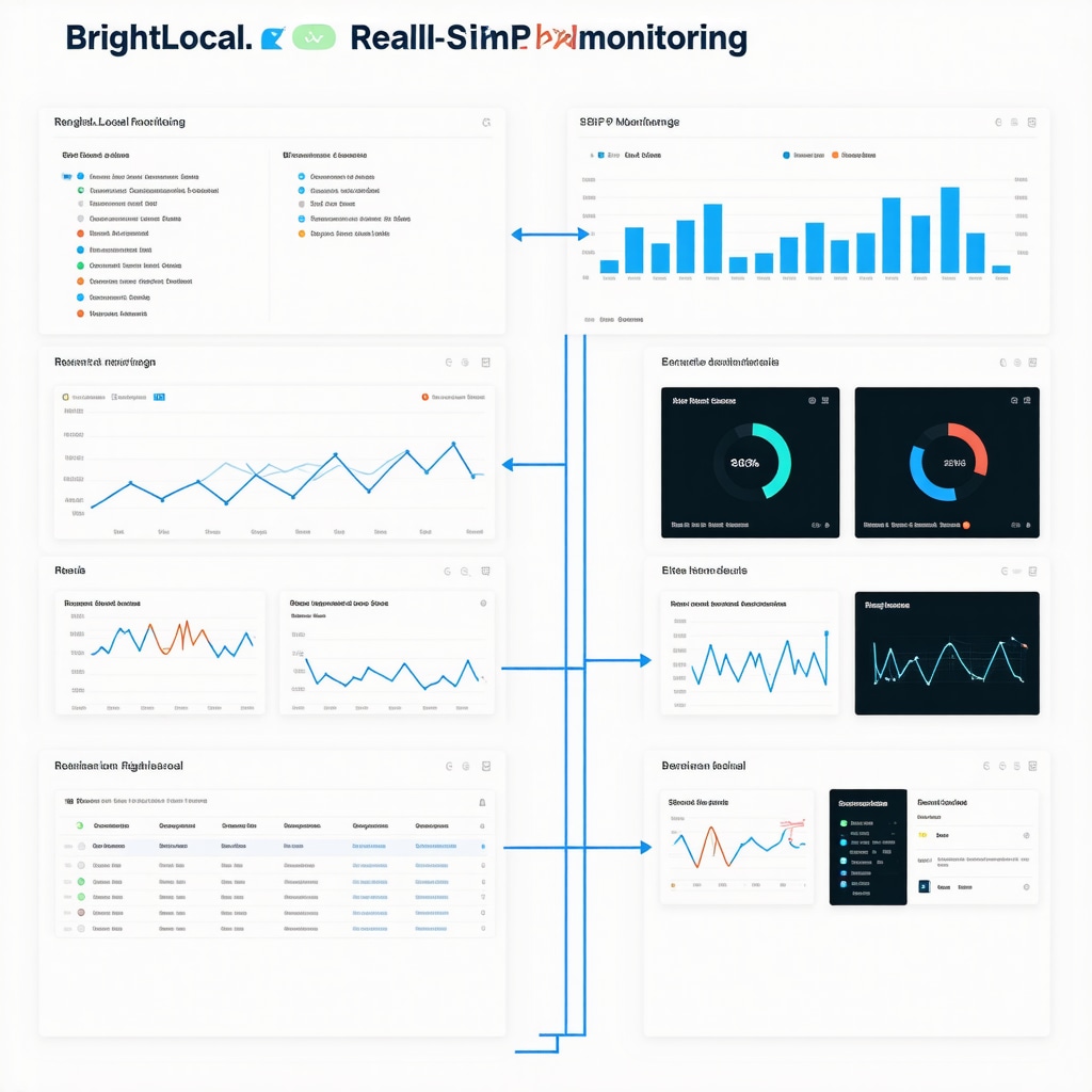 Diagram showing how BrightLocal integrates with SERP tracking tools for local SEO strategy