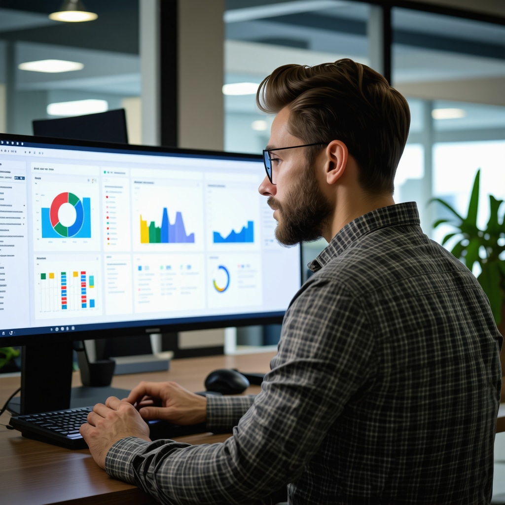 Business owner analyzing citation impact on local search rankings