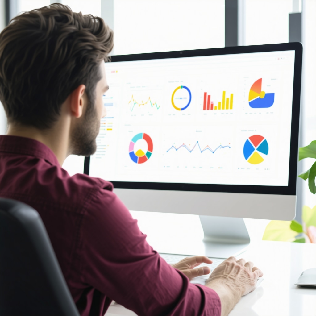 Business owner reviewing local SEO analytics on a computer