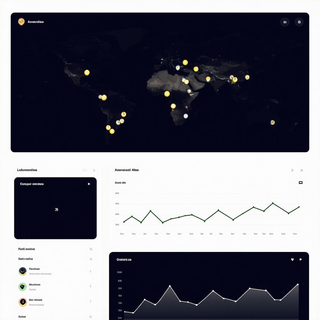 Screenshot of a comprehensive analytics dashboard for local SEO performance