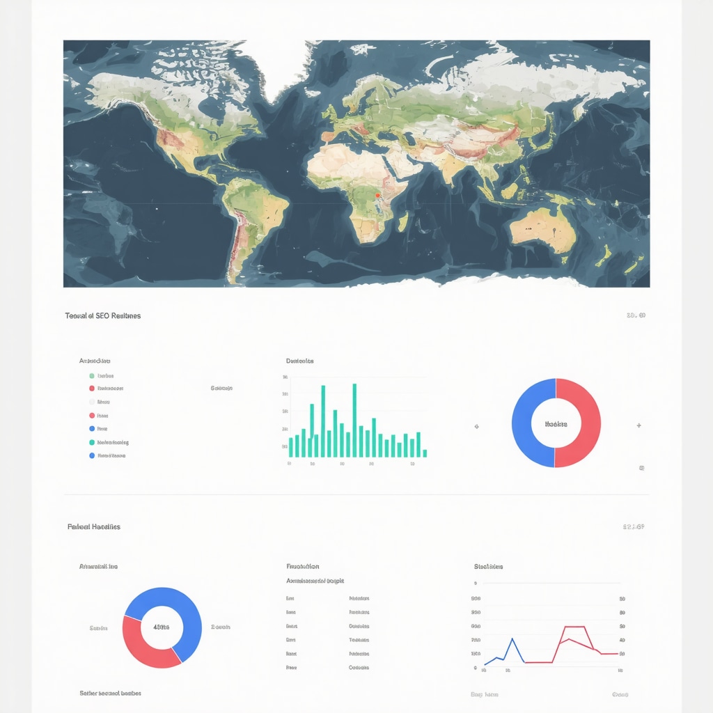Screenshot of local SEO analytics dashboard showing heatmaps and AI insights