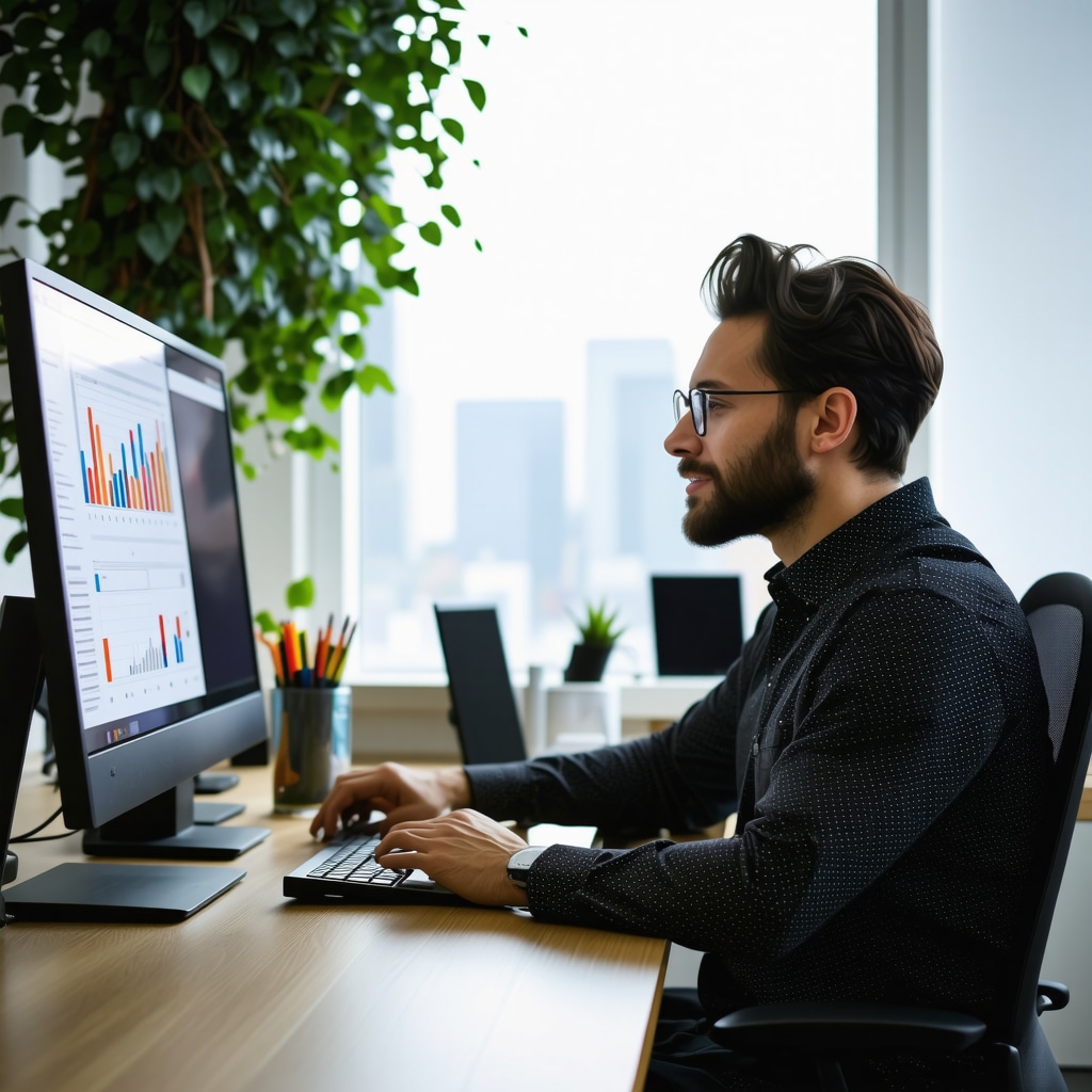 Business owner reviewing analytics to optimize weekly GMB posts