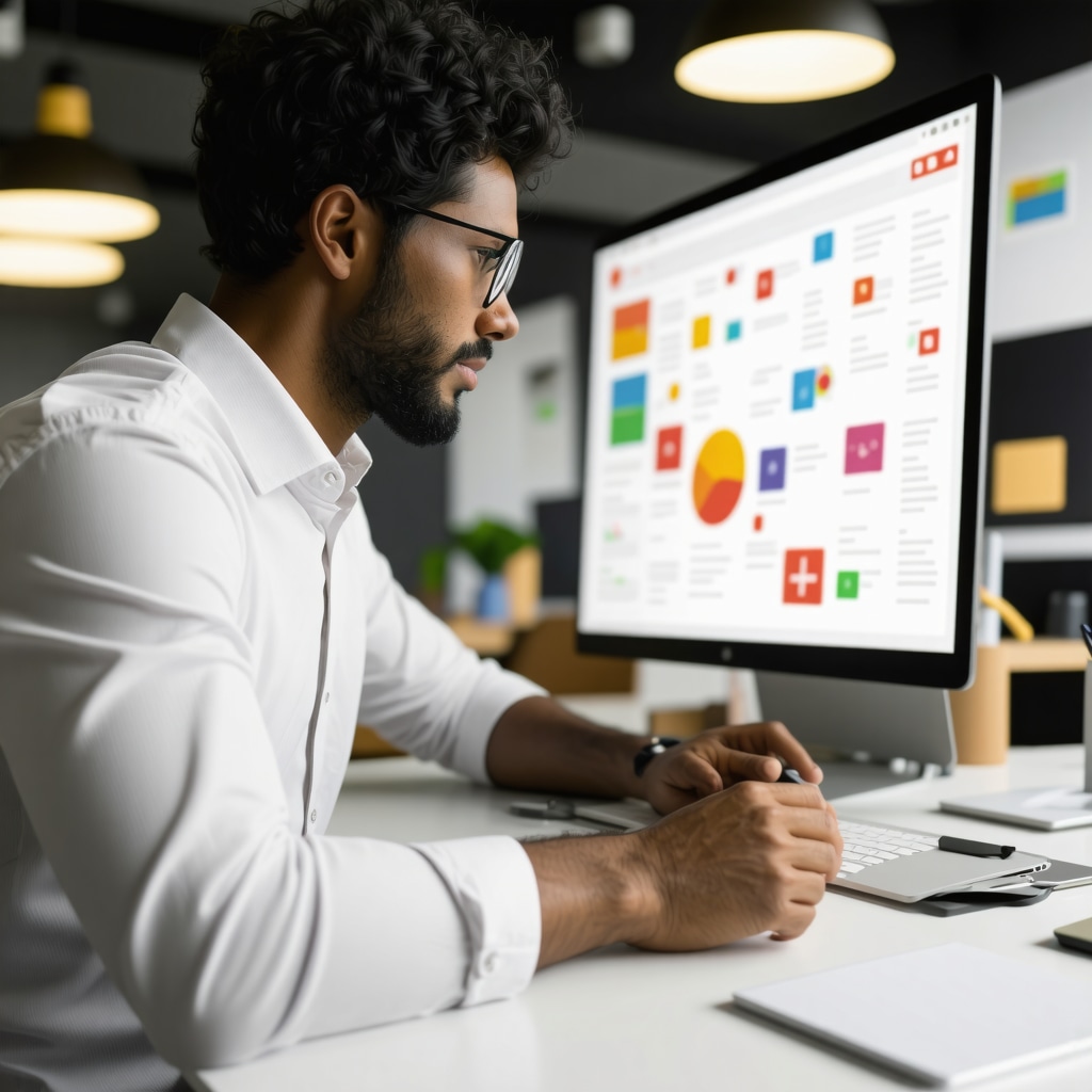 Business owner editing website schema for local SEO.