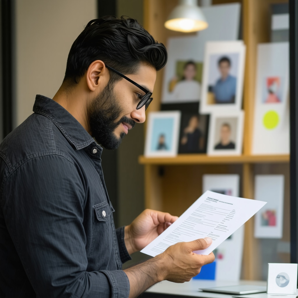 Business owner submitting verification images at storefront