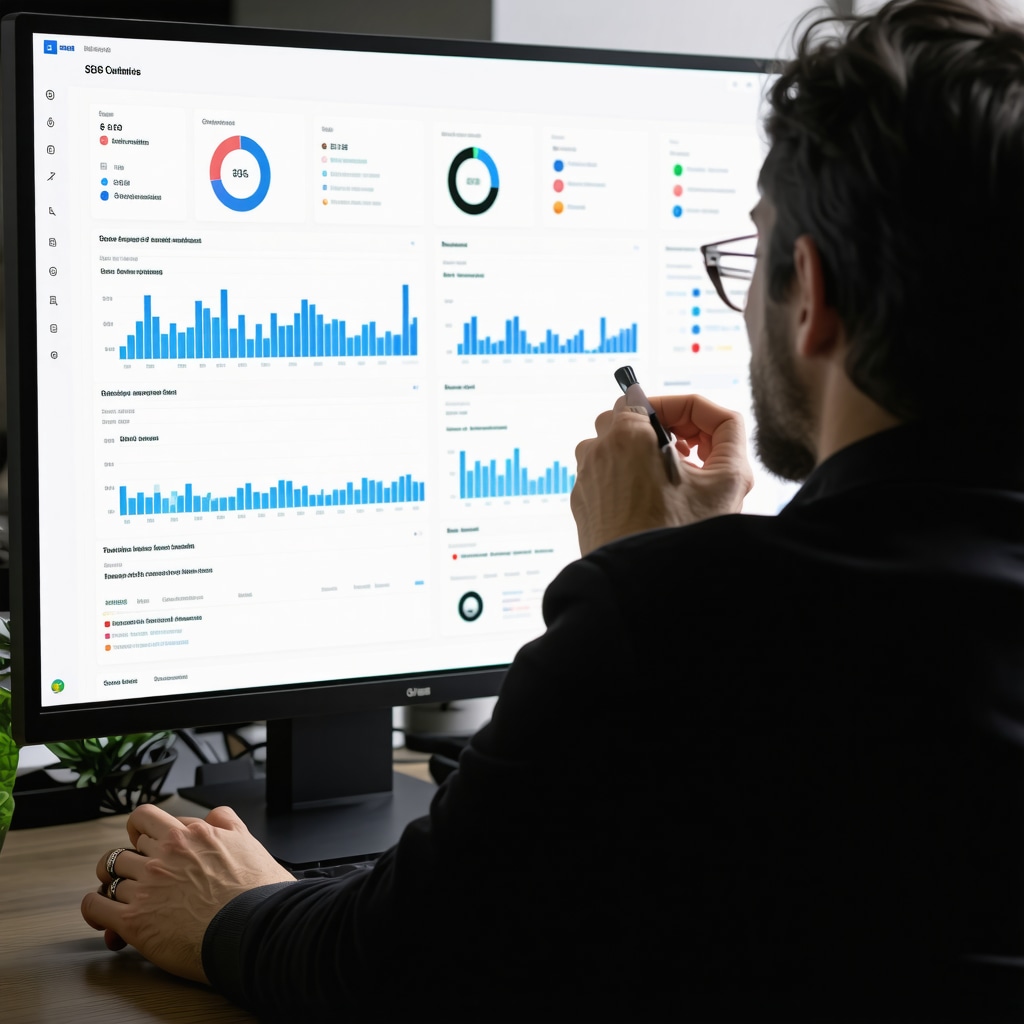 Business owner reviewing citation analytics dashboard.