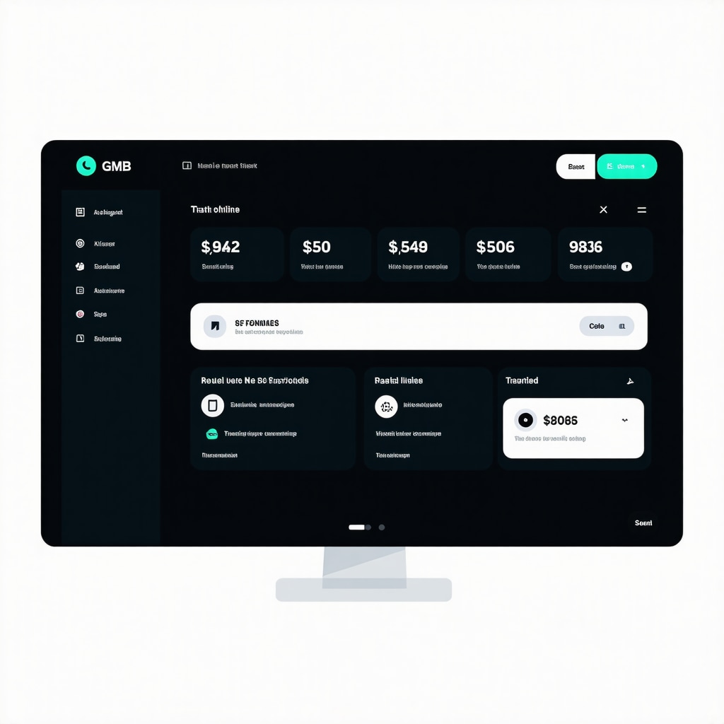 Futuristic GMB dashboard with analytics and new features for local SEO