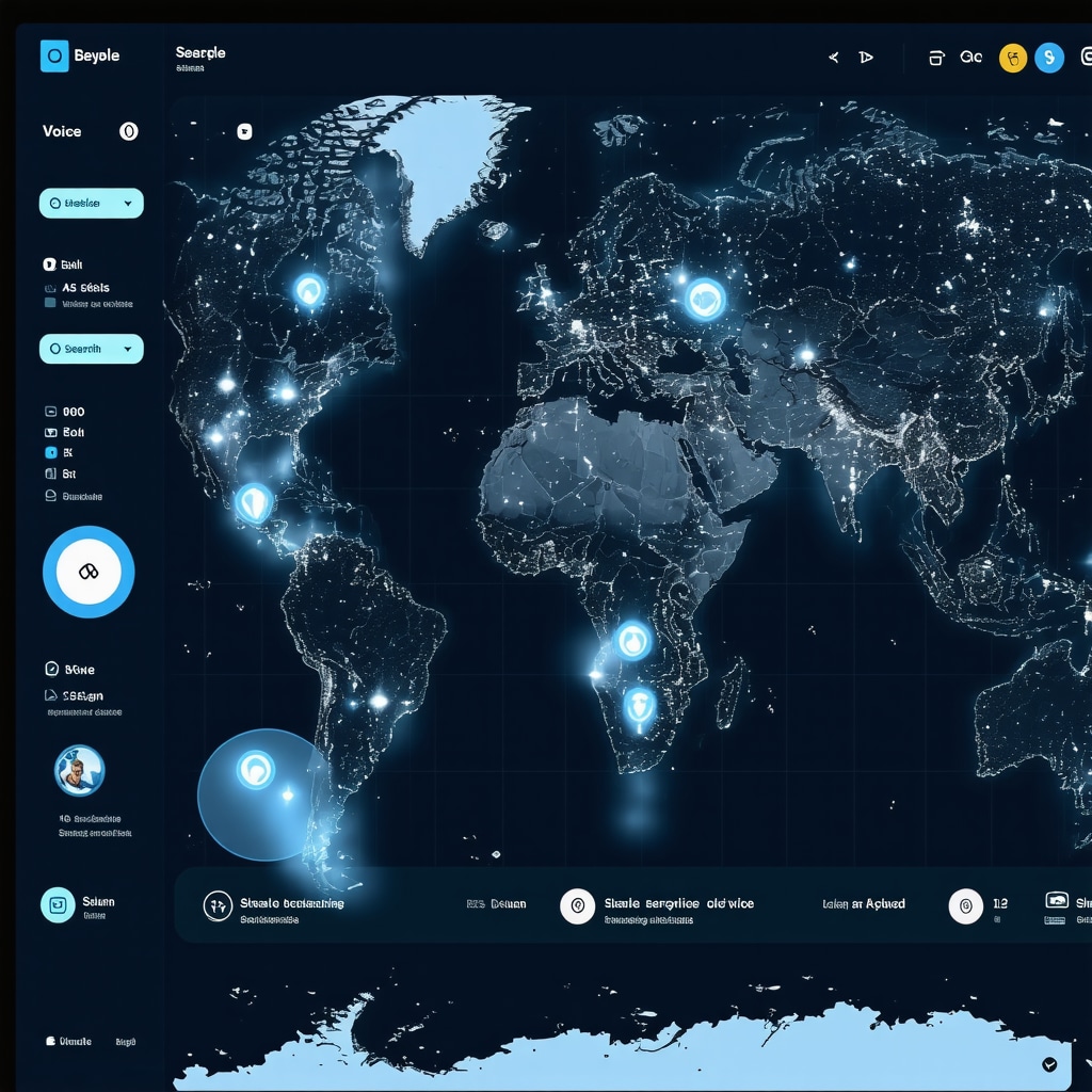 Advanced local SEO interface showcasing AI analytics and voice search metrics