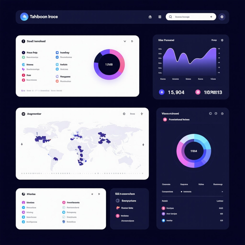 High-tech dashboard displaying AI analytics and voice search interface for local SEO