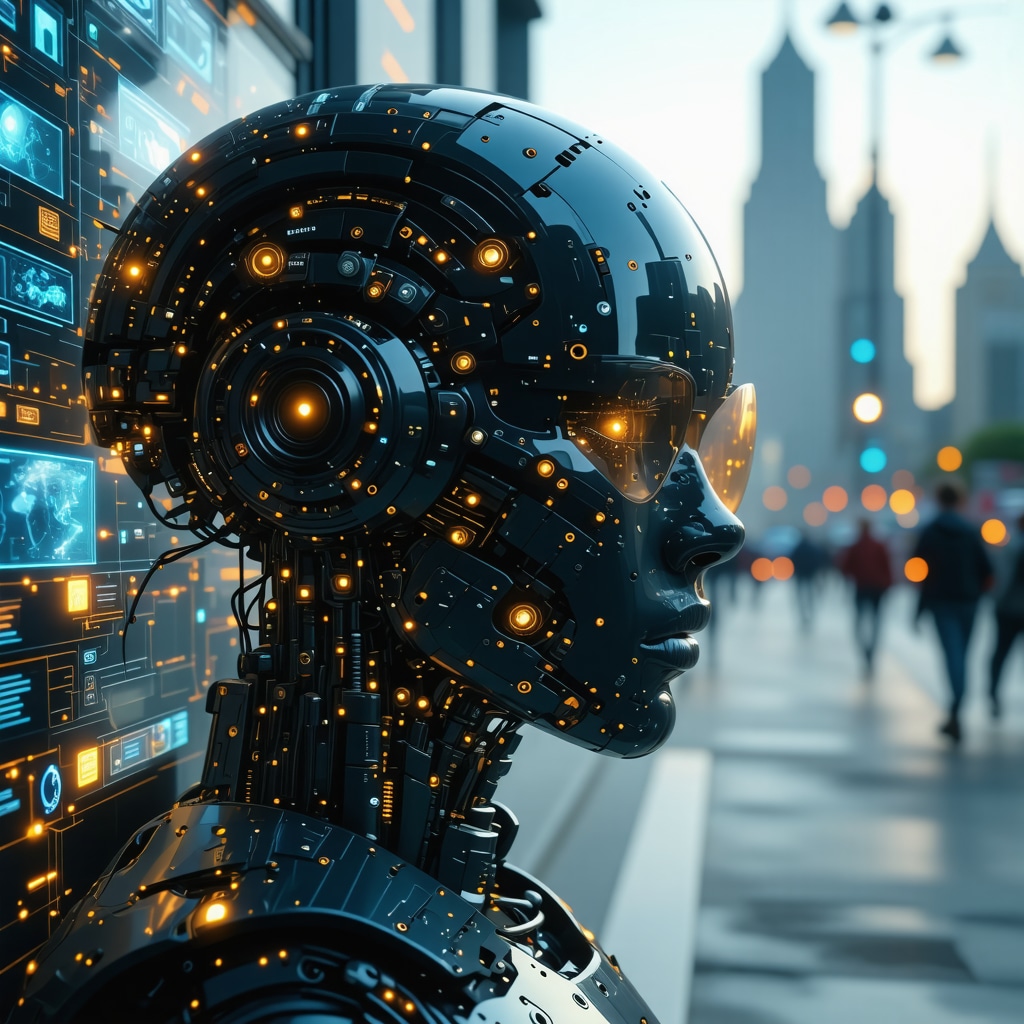 Artificial intelligence analyzing local SEO metrics with data visualization