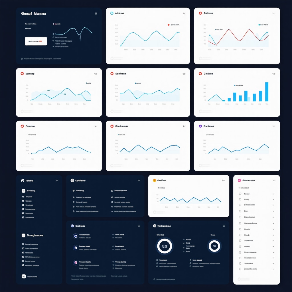 Digital dashboard showing AI analytics and schema markup for Google My Business optimization