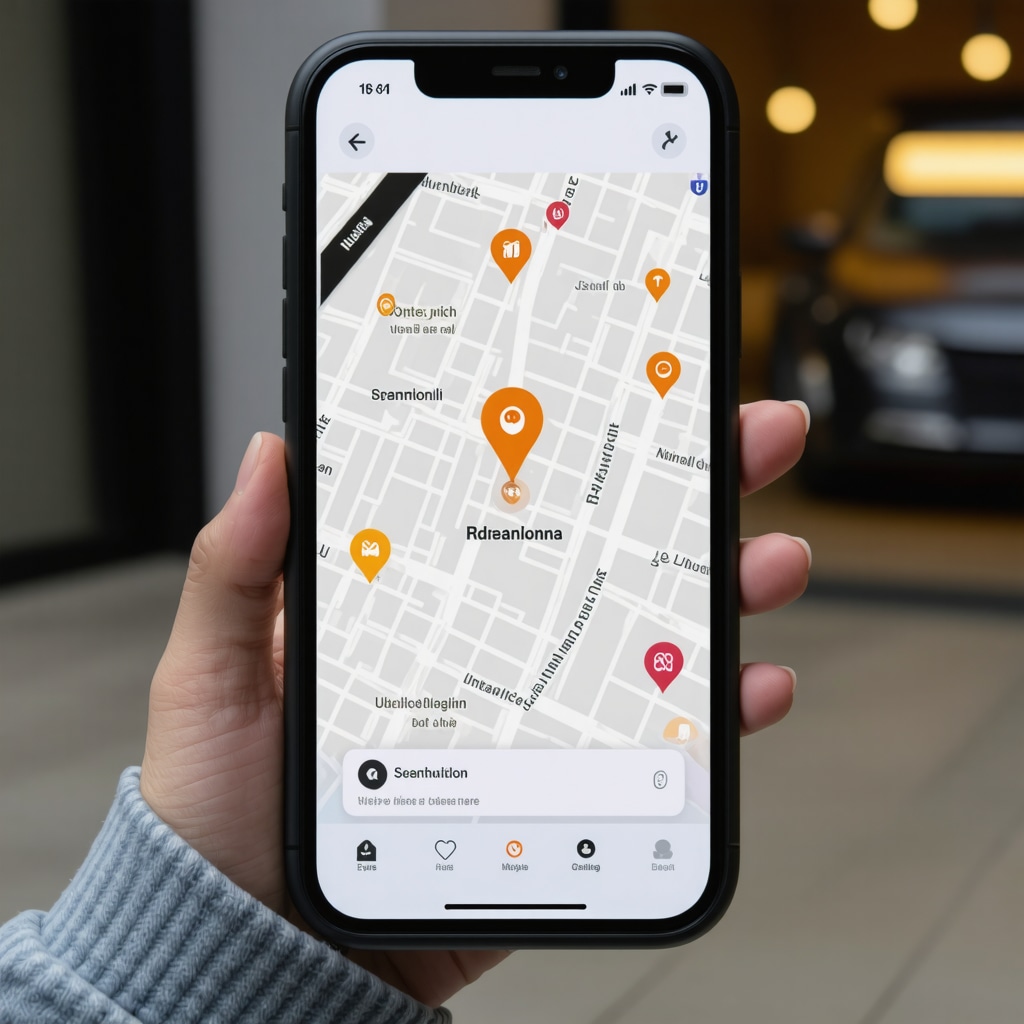Illustration of augmented reality overlays on a mobile device showing local business information and micro-moment cues.