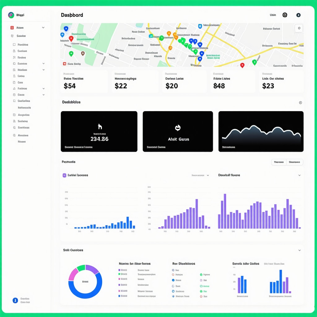 Screenshot of a GMB analytics dashboard showing engagement metrics and rankings