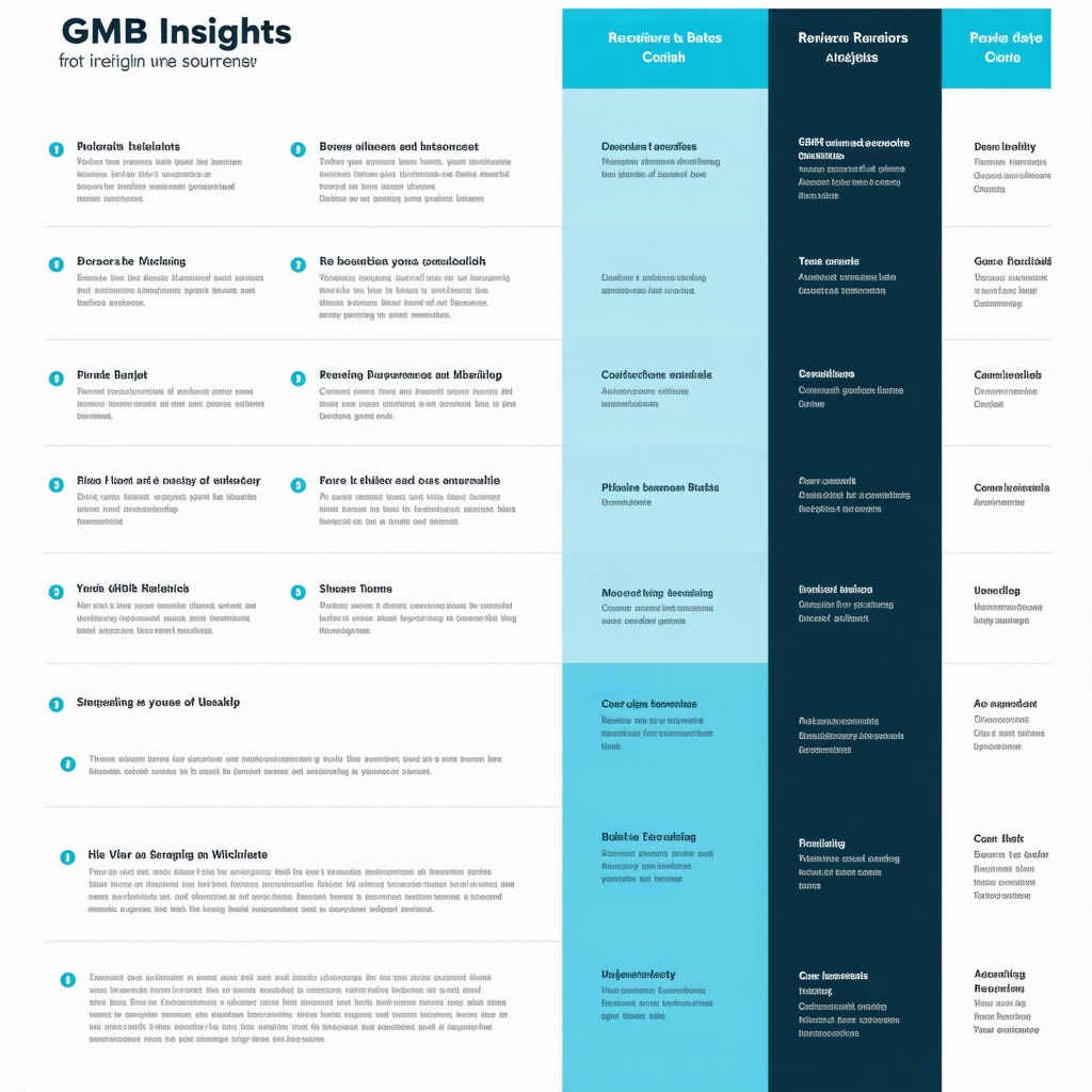 Infographic showing how to analyze GMB insights for review strategies