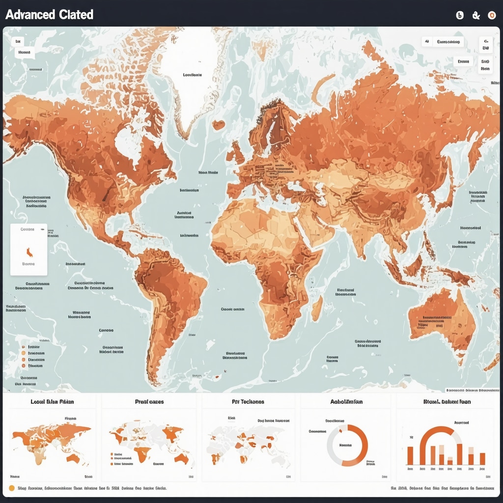 Visual dashboard showing geo-behavioral analytics for local SEO