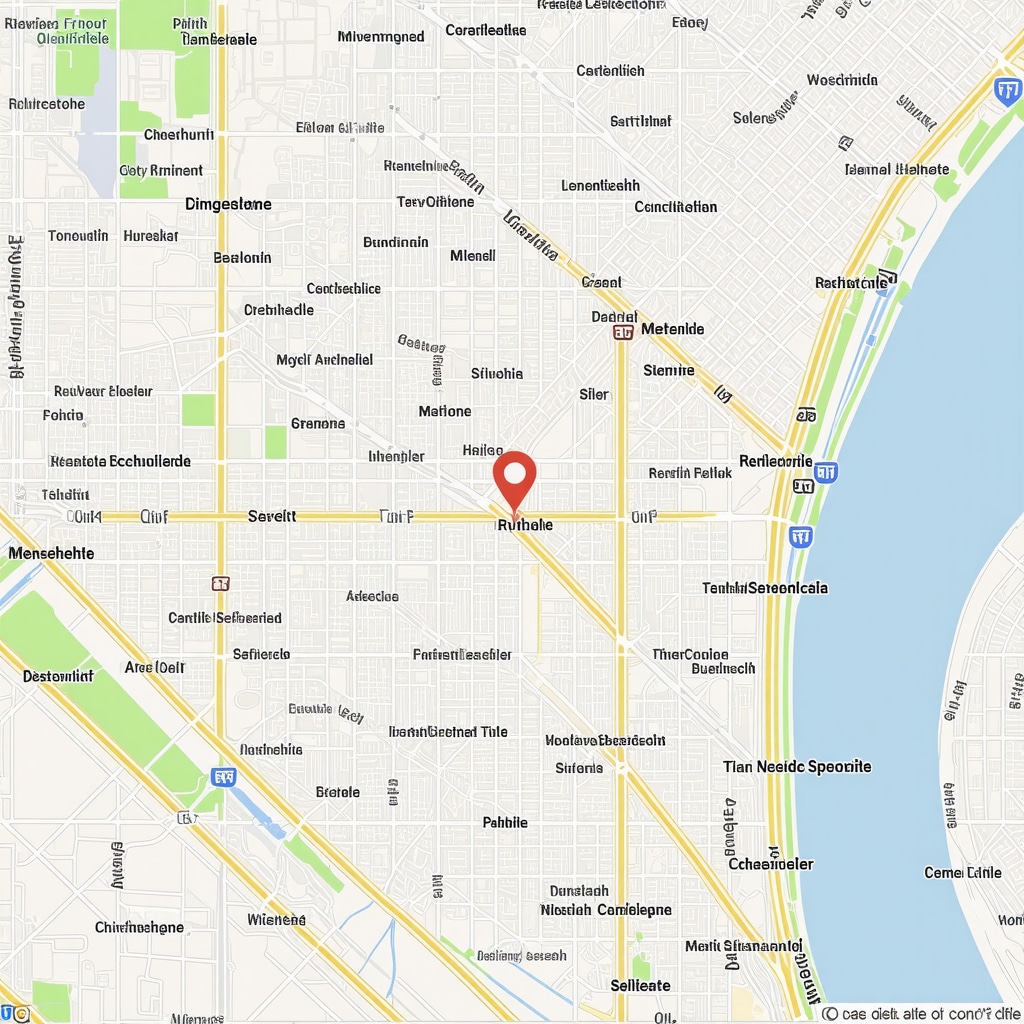 Map with detailed geospatial analytics and street-level markers.