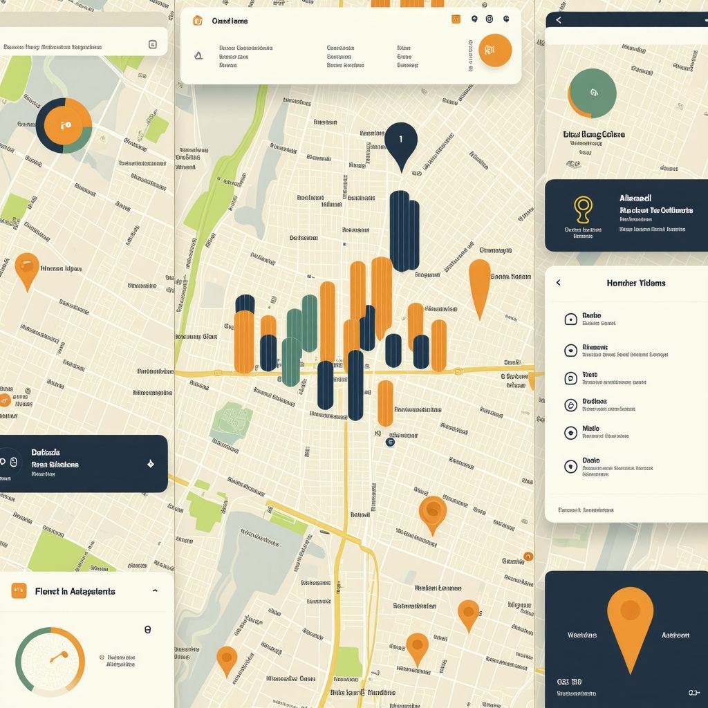 Map with neighborhood analytics and data visualization