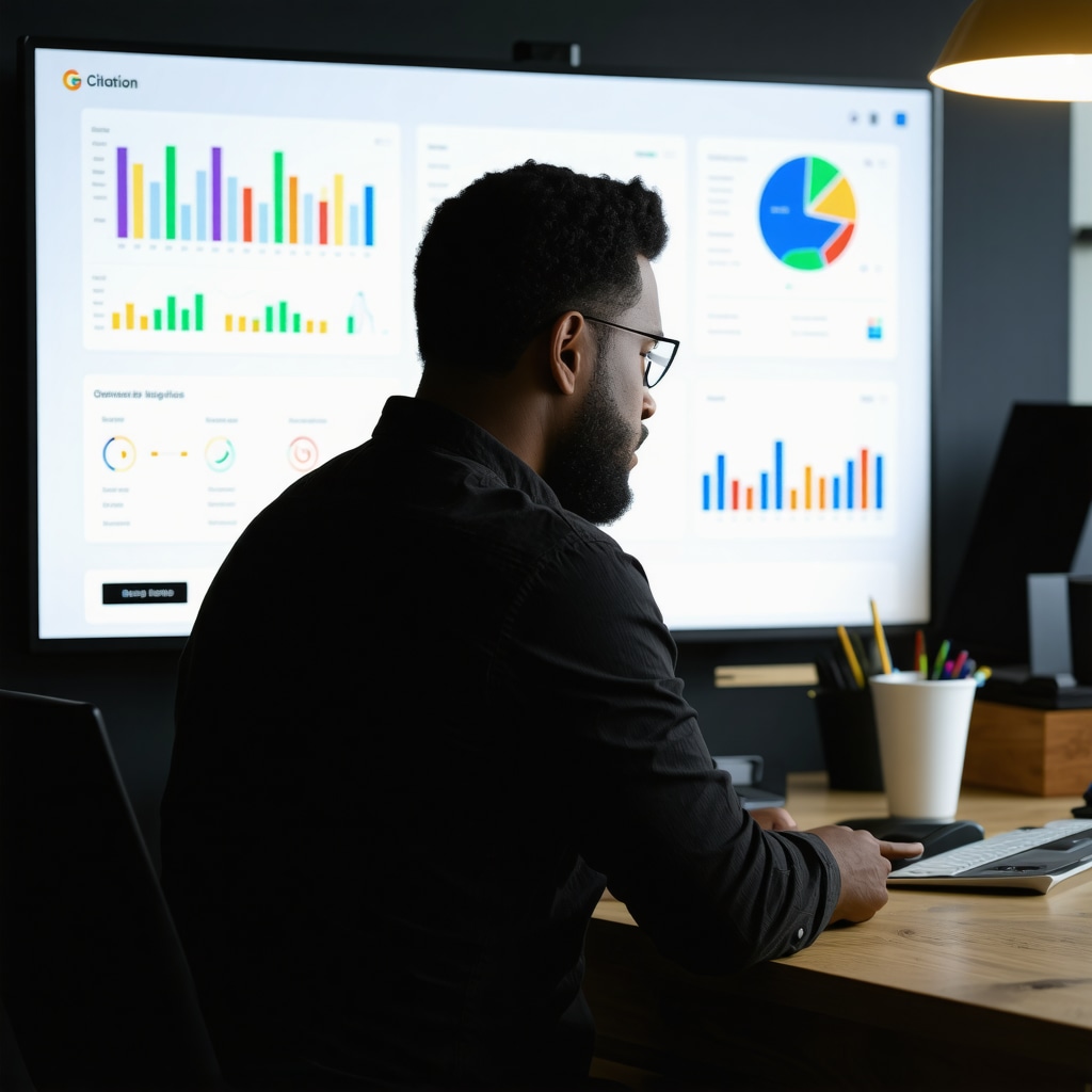 Business owner reviewing local SEO structured data and citation consistency