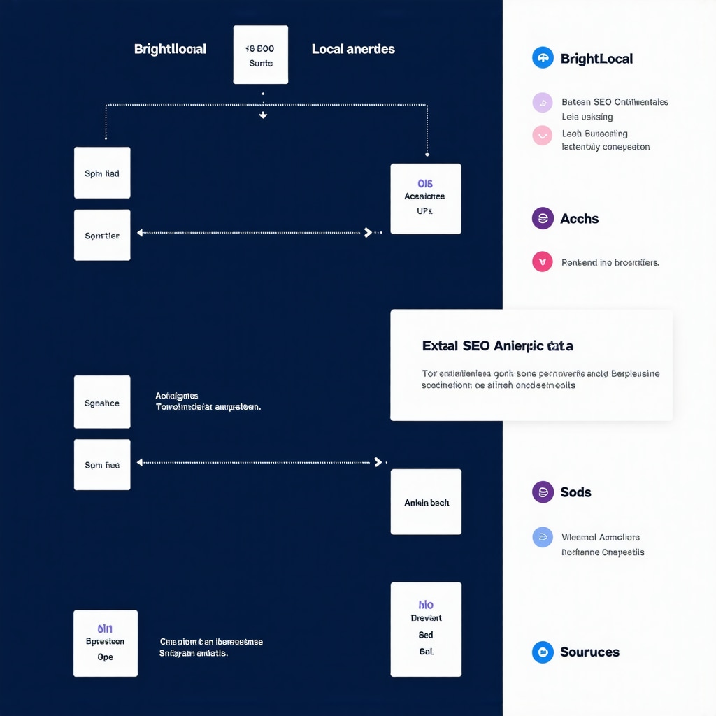 Diagram illustrating combining BrightLocal insights with external data for comprehensive local SEO strategy.