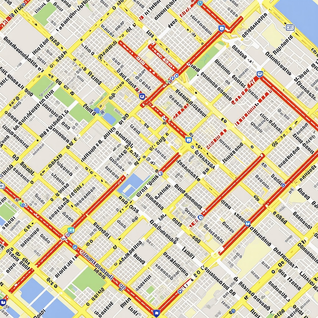Dynamic map displaying foot traffic and consumer insights in a retail district.