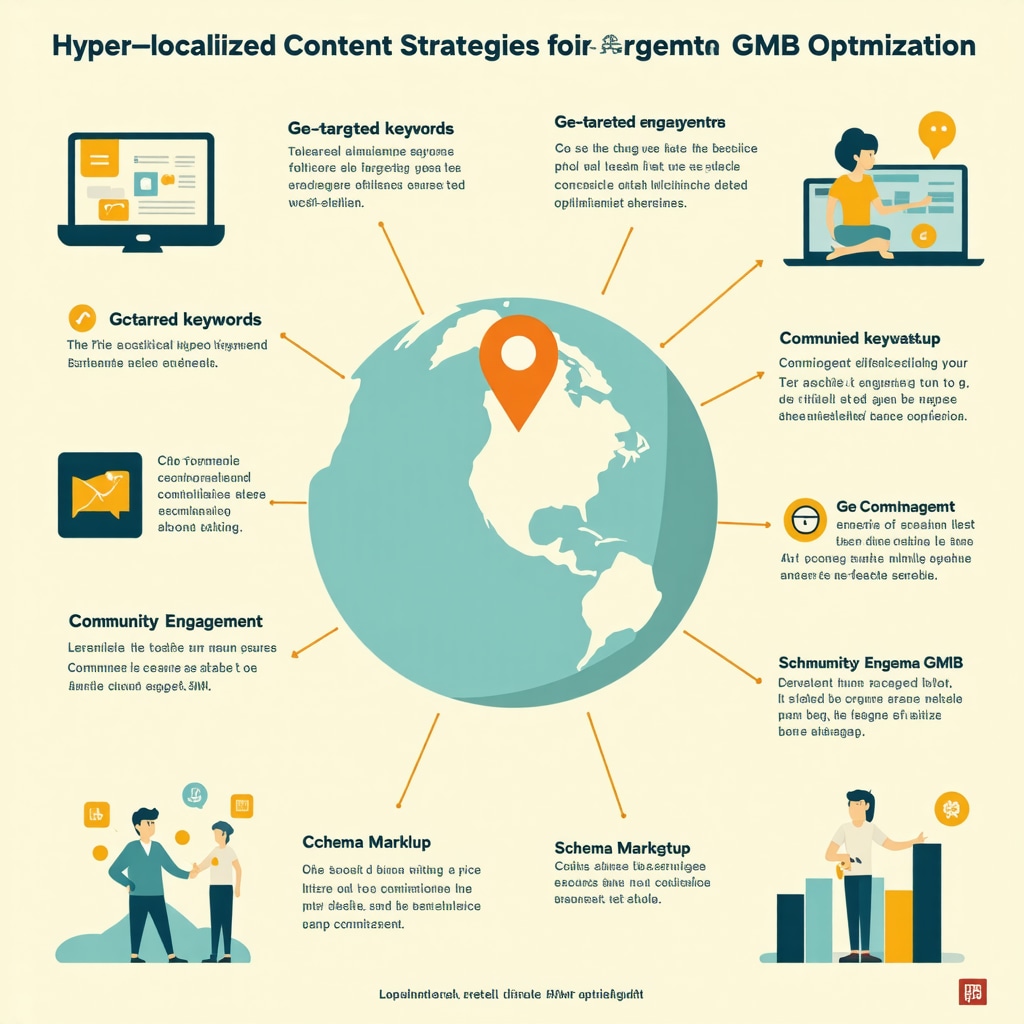 Infographic showing hyper-localized content strategies for Google My Business optimization